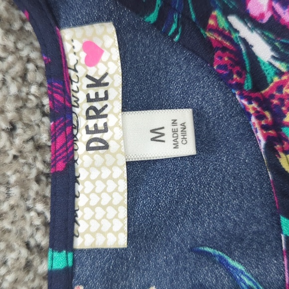 Dark Blue / Purple Floral Dress - Picture 5 of 6